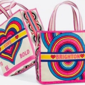 Brighton Rainbow Bright Tote NWT Tom Clancy Canvas Retro Pop Art Dopamine Bag